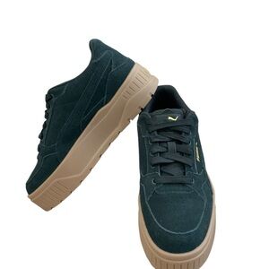 NWOB Puma Karmen ll Idol SD Black Suede Gum Platform Sneaker Sz 7.5